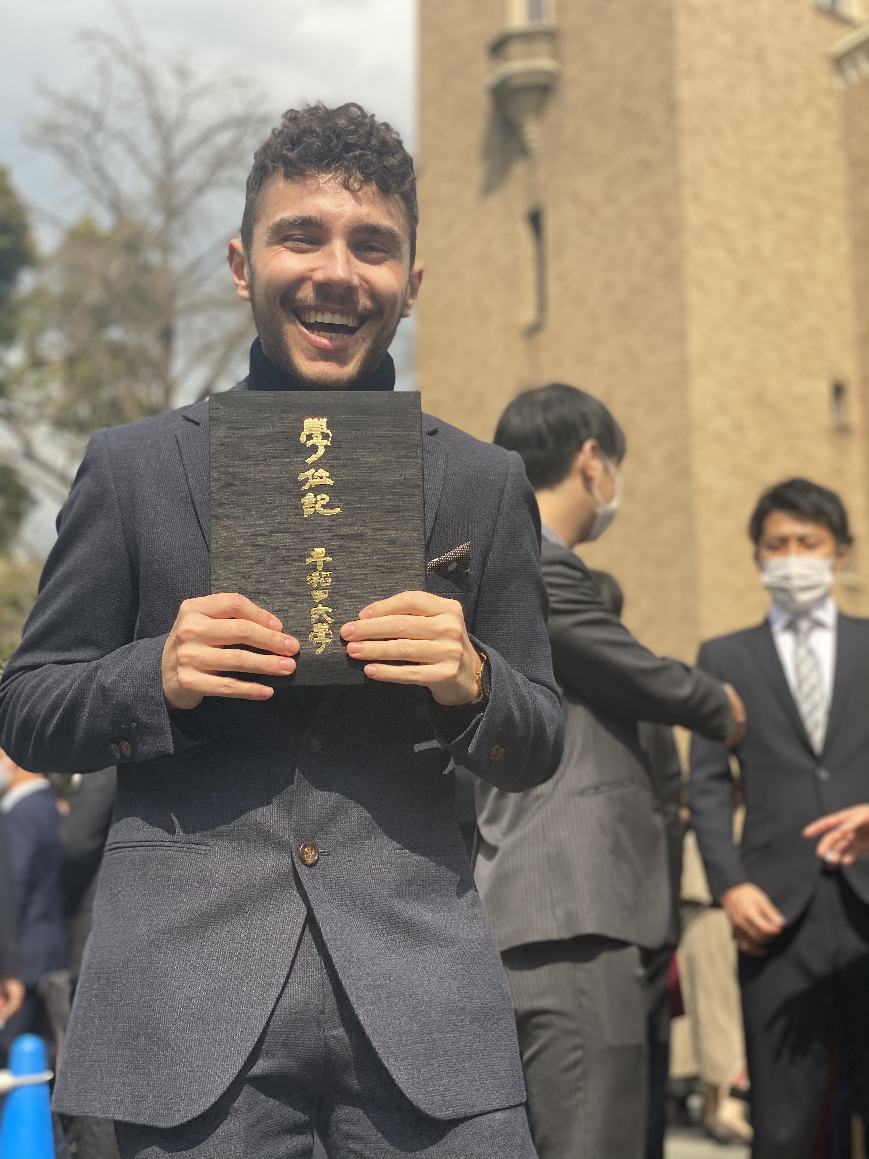 Carlo Croce at his post-graduation ceremony at Waseda University